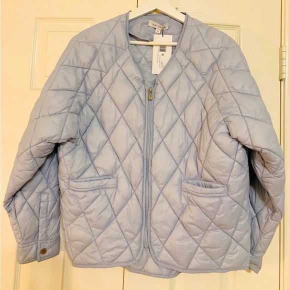 Via Spiga Quilted Jacket Pearl Blue - Picture 2 of 3
